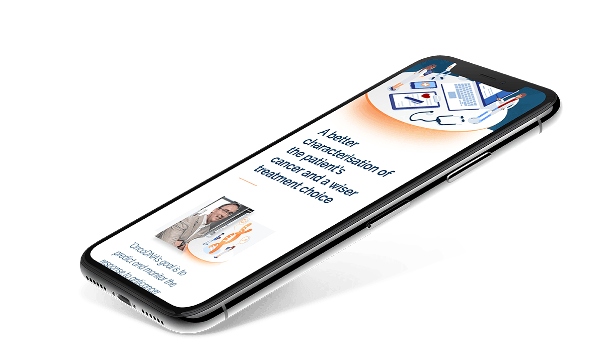 OncoDNA Website project detail