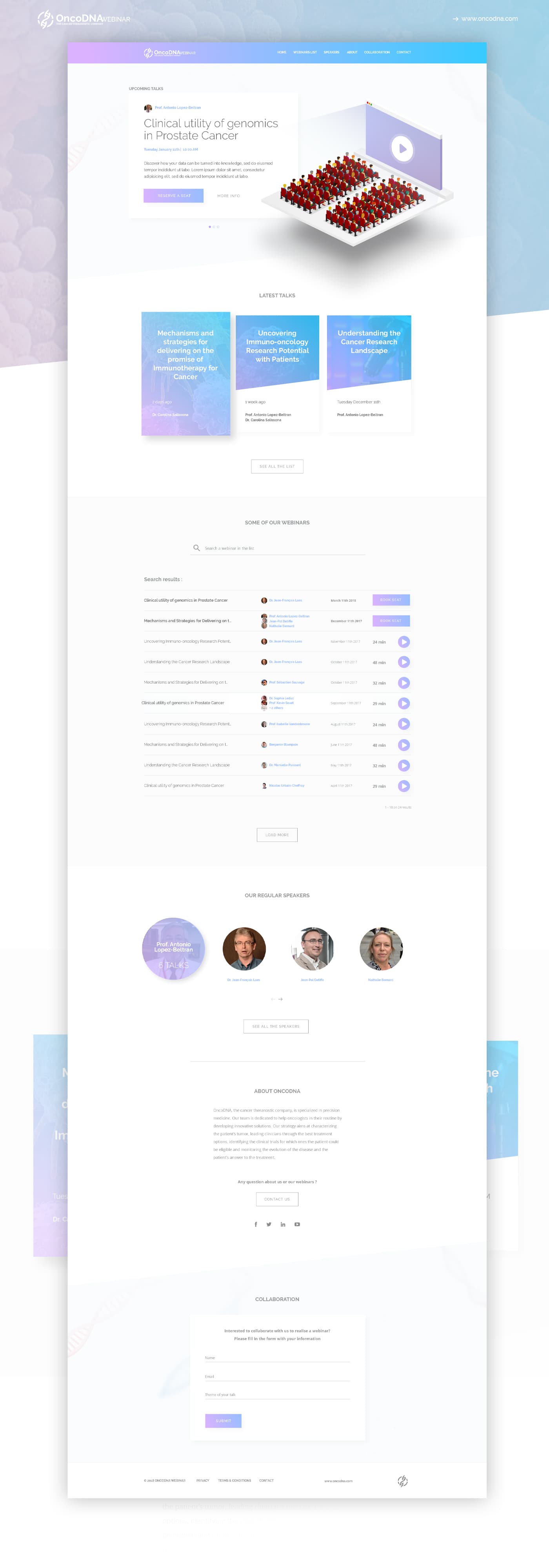 OncoDNA Webinar project detail