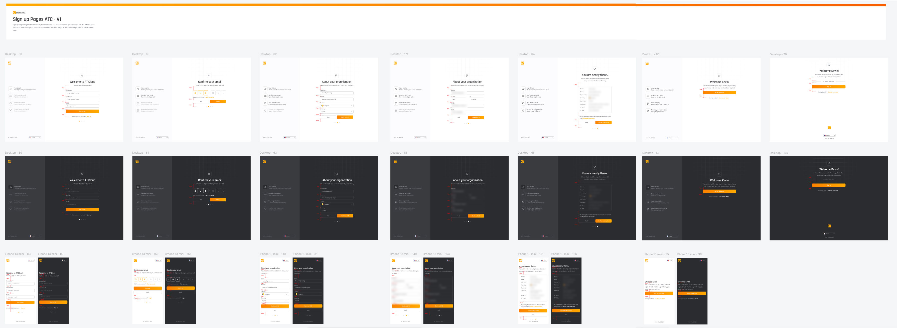 Signup process